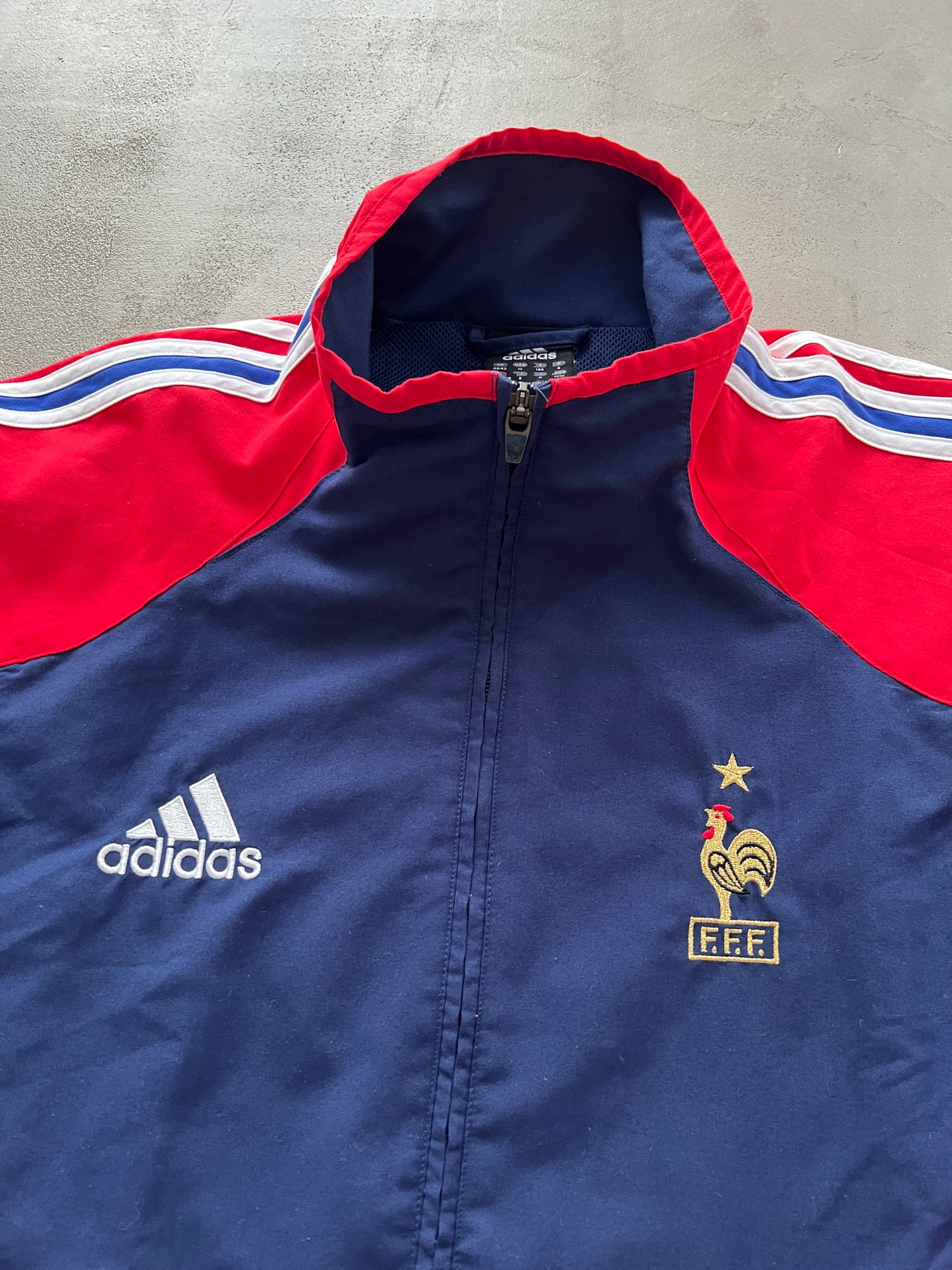 RED/NAVY FRANCE TRACK JACKET - 2000S - L