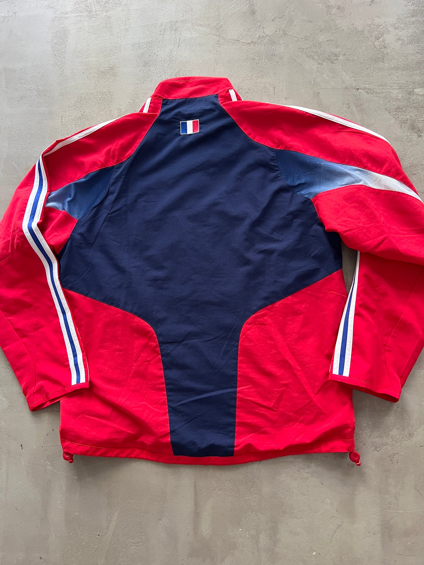 RED/NAVY FRANCE TRACK JACKET - 2000S - L