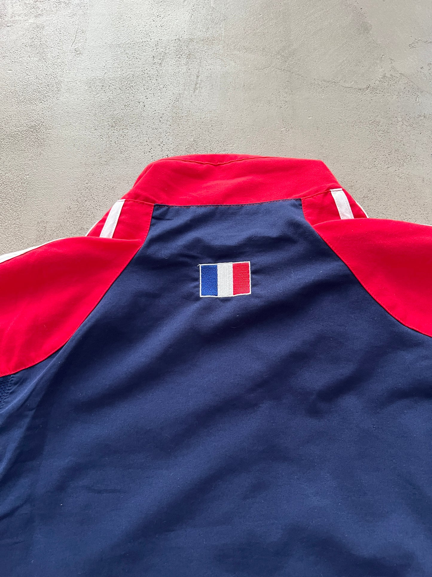 RED/NAVY FRANCE TRACK JACKET - 2000S - L