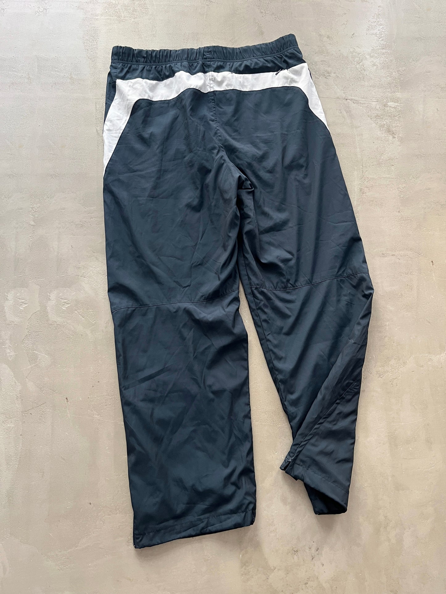 NAVY/WHITE NIKE TRACK PANTS - 2000S - XL/XXL