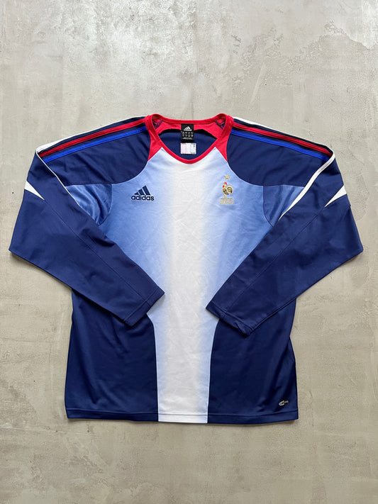 BLUE/RED FRANCE LONG SLEEVE JERSEY - 2000S - XL