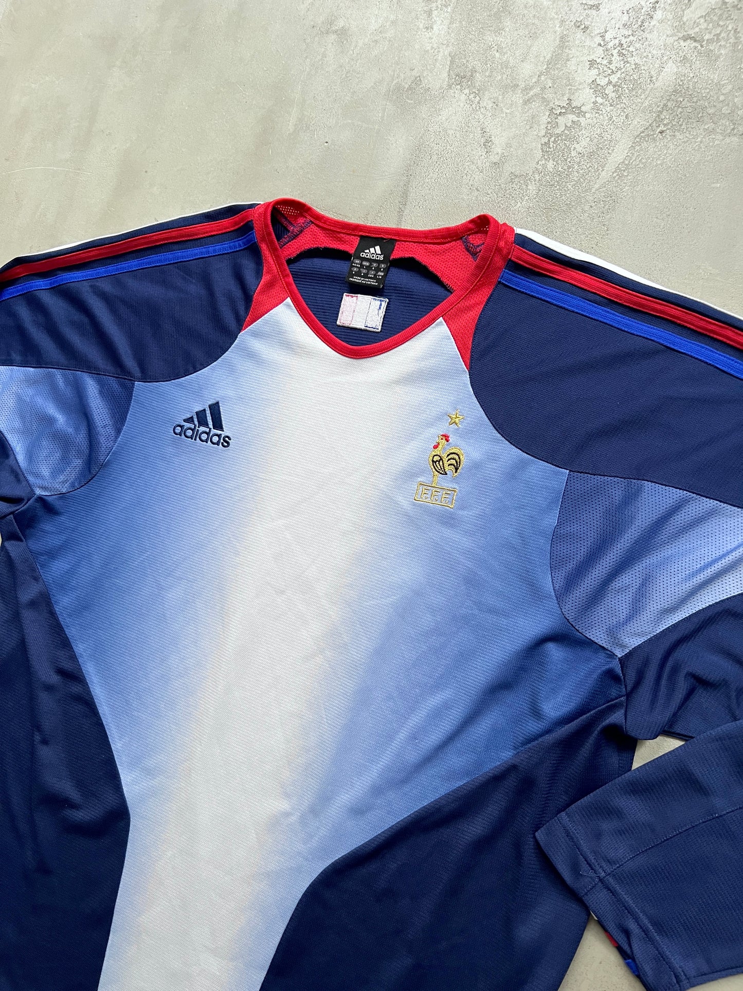 BLUE/RED FRANCE LONG SLEEVE JERSEY - 2000S - XL