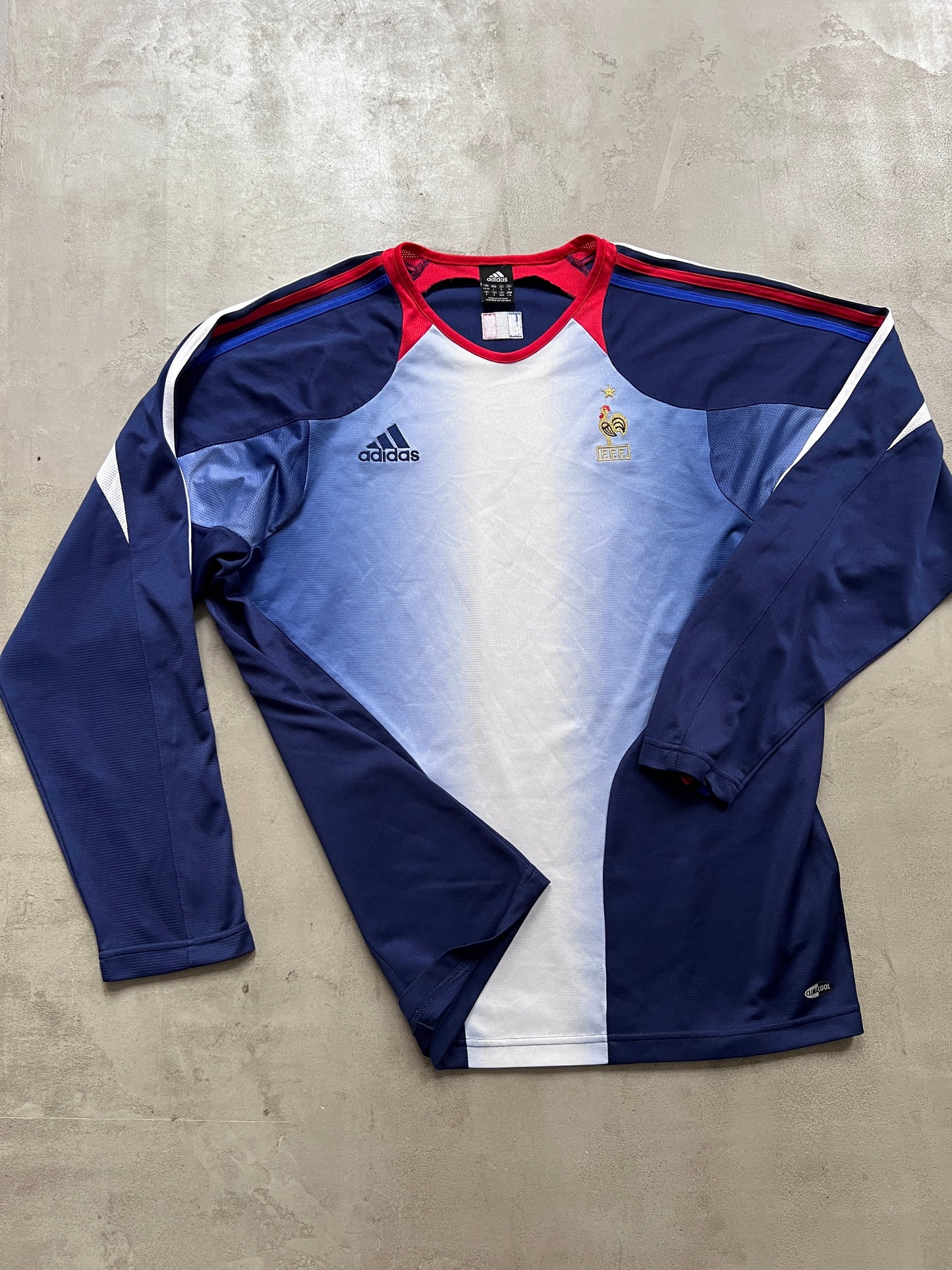 BLUE/RED FRANCE LONG SLEEVE JERSEY - 2000S - XL