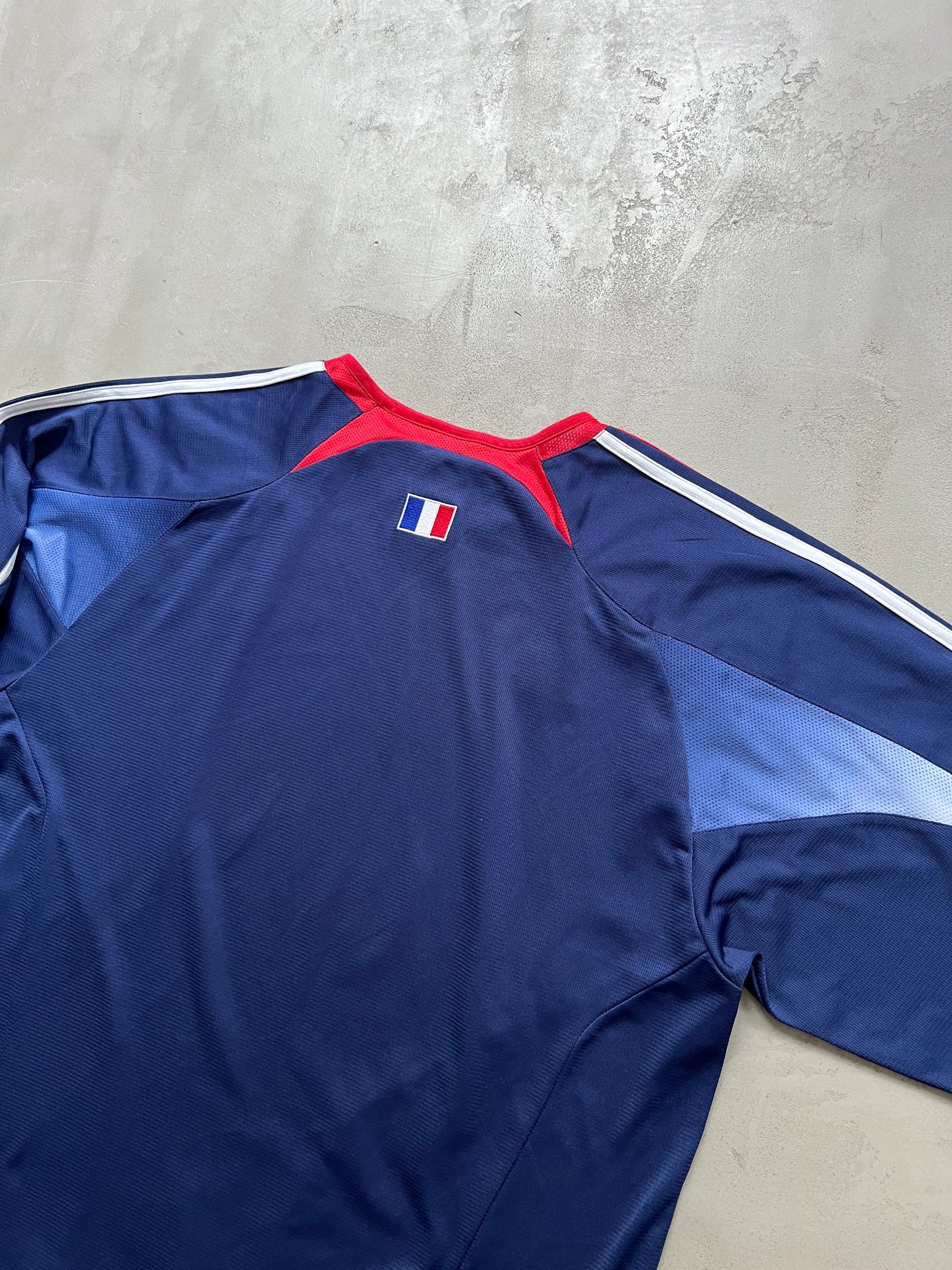 BLUE/RED FRANCE LONG SLEEVE JERSEY - 2000S - XL