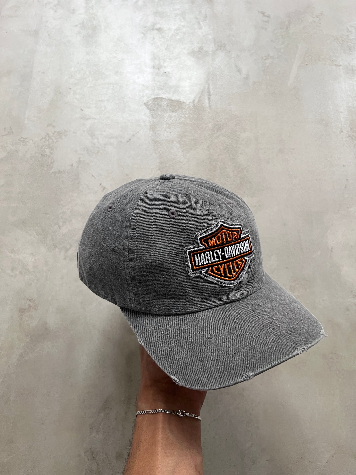 GREY HARLEY DAVIDSON CAP - 1990S