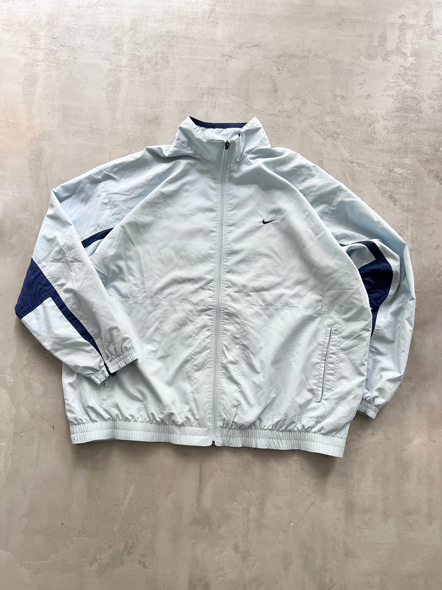 BABY BLUE NIKE TRACK JACKET - 2000S - XXL