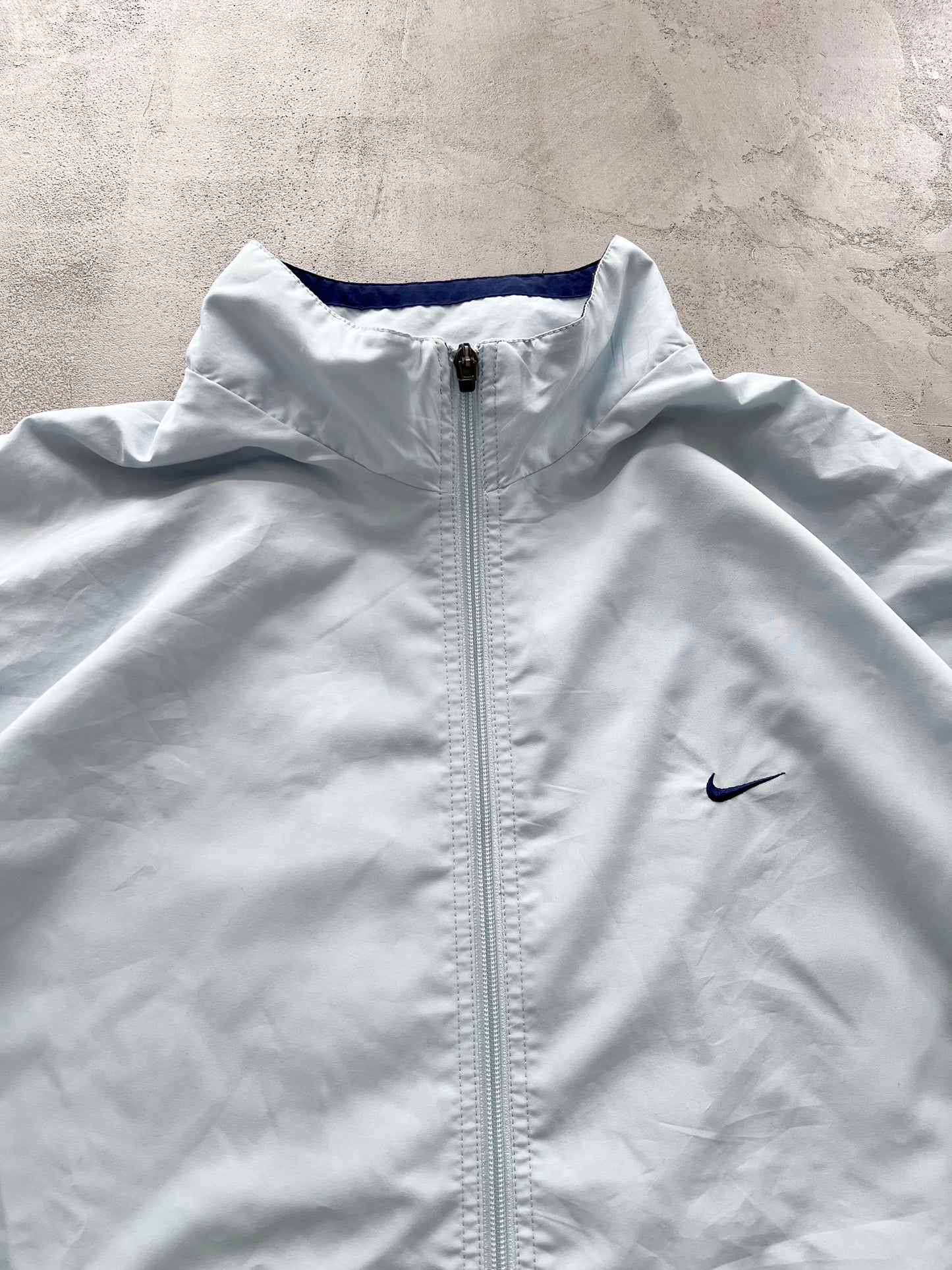 BABY BLUE NIKE TRACK JACKET - 2000S - XXL