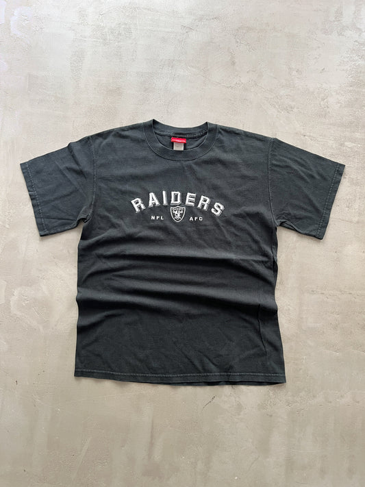 FADED BLACK RAIDERS NFL TEE - 2000S - L/XL