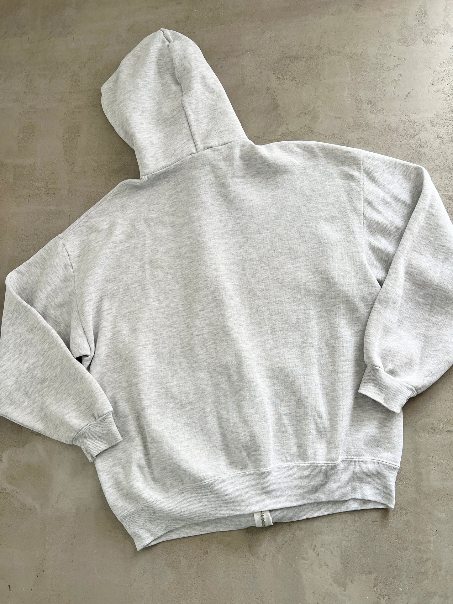 GREY SONY ZIP UP HOODIE - 1990S - L