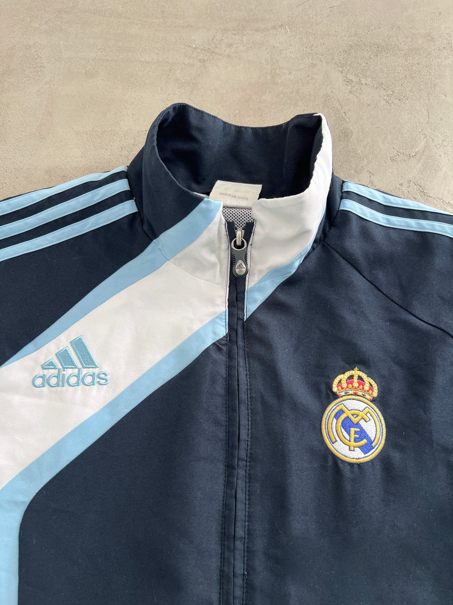 NAVY/BABY BLUE REAL MADRID TRACK JACKET - 2000S - L/XL