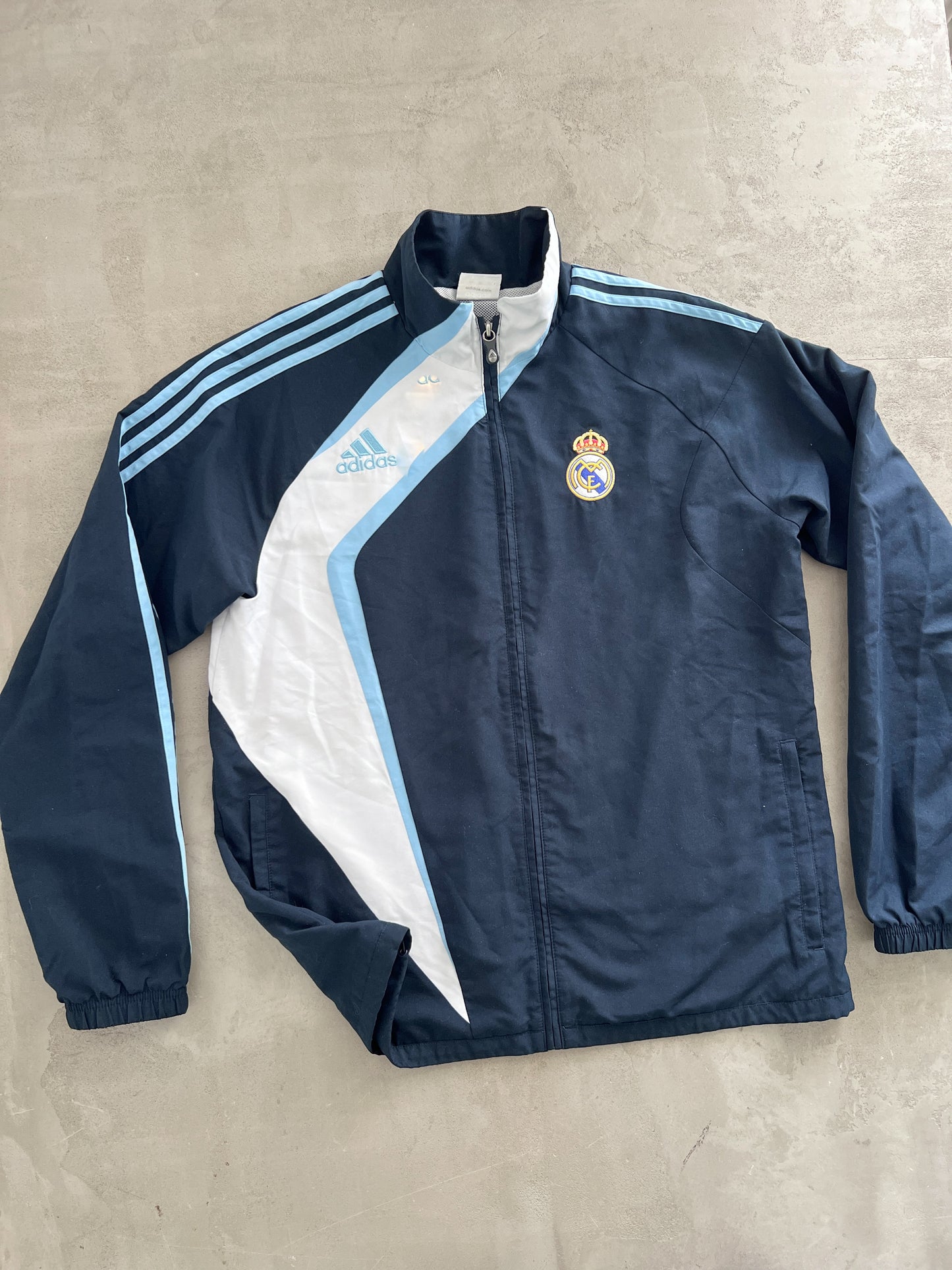 NAVY/BABY BLUE REAL MADRID TRACK JACKET - 2000S - L/XL