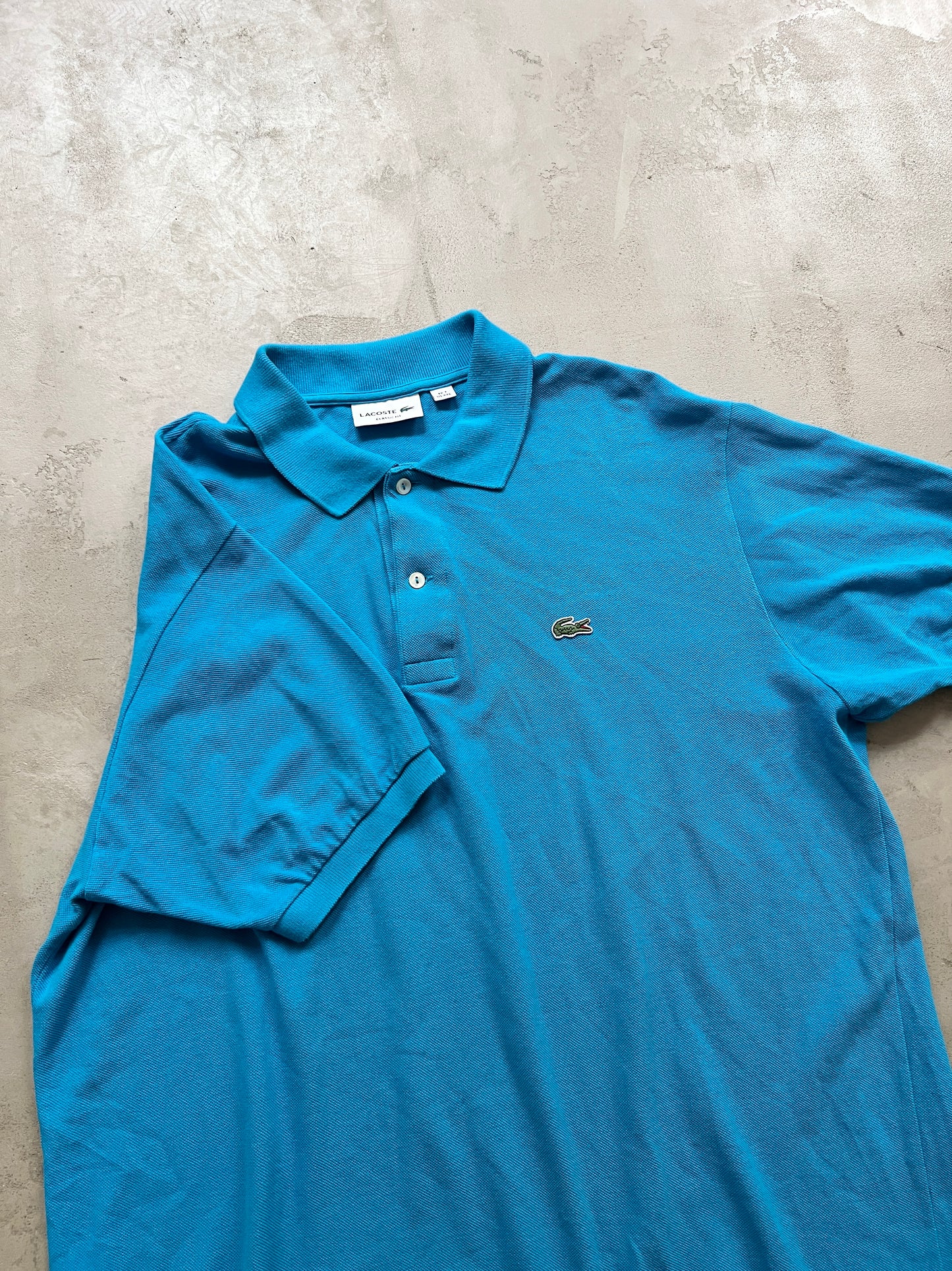 OCEAN BLUE LACOSTE POLO - 2000S - XL