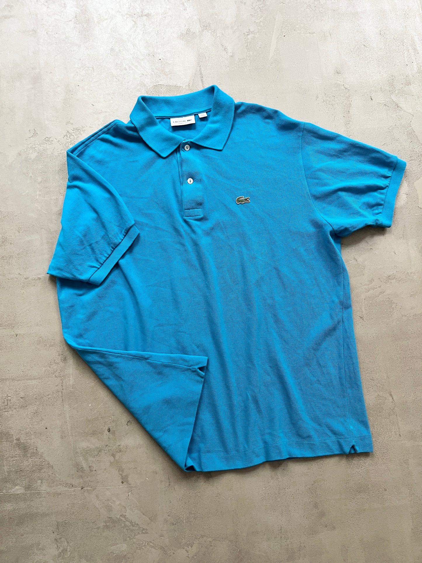 OCEAN BLUE LACOSTE POLO - 2000S - XL