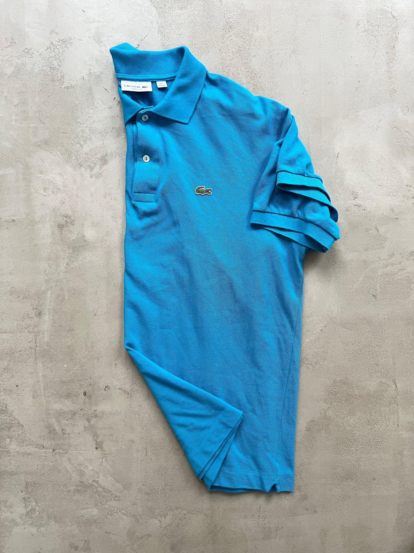 OCEAN BLUE LACOSTE POLO - 2000S - XL