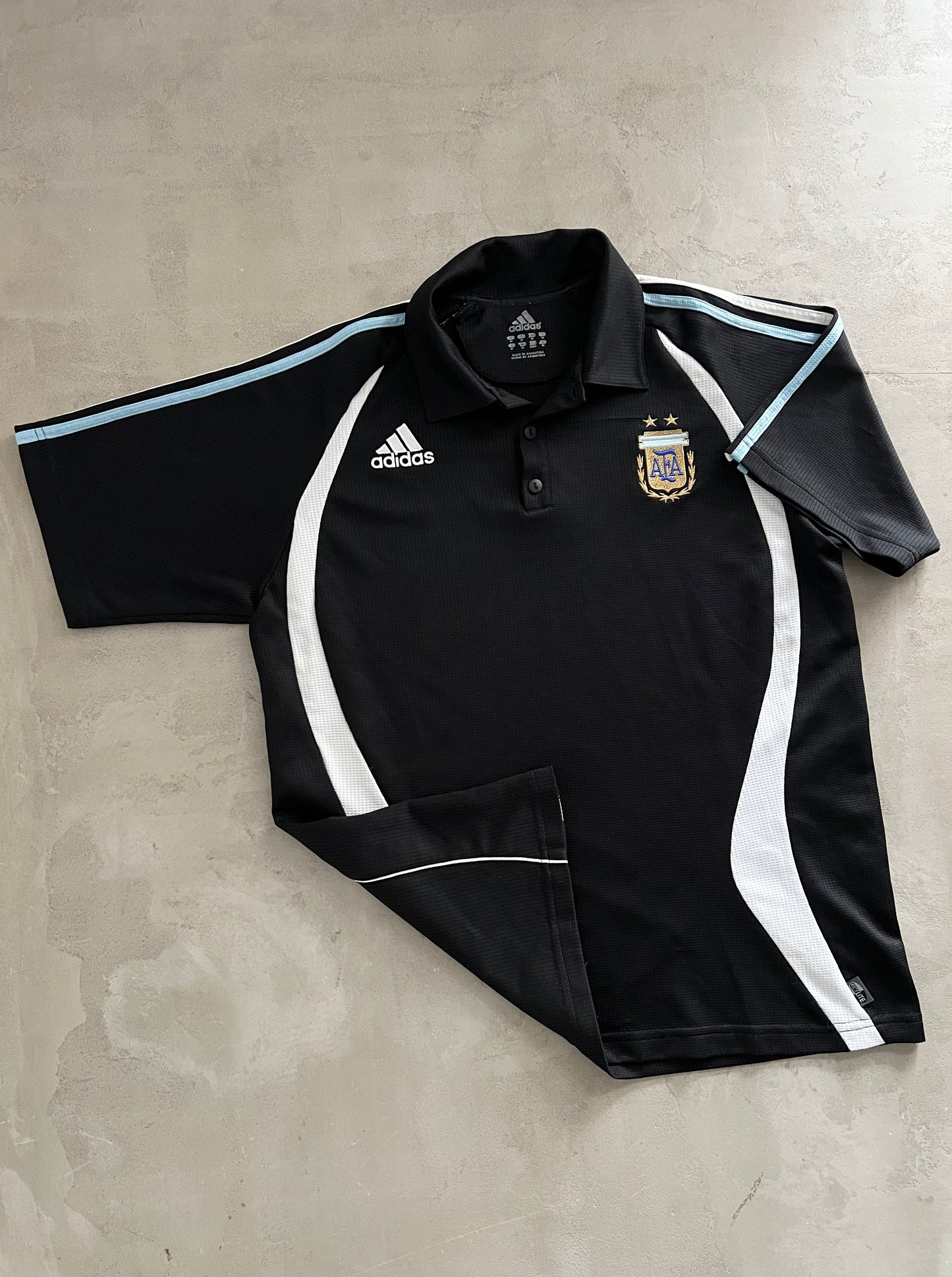 BLACK/BABY BLUE ARGENTINA POLO JERSEY - 2000S - L