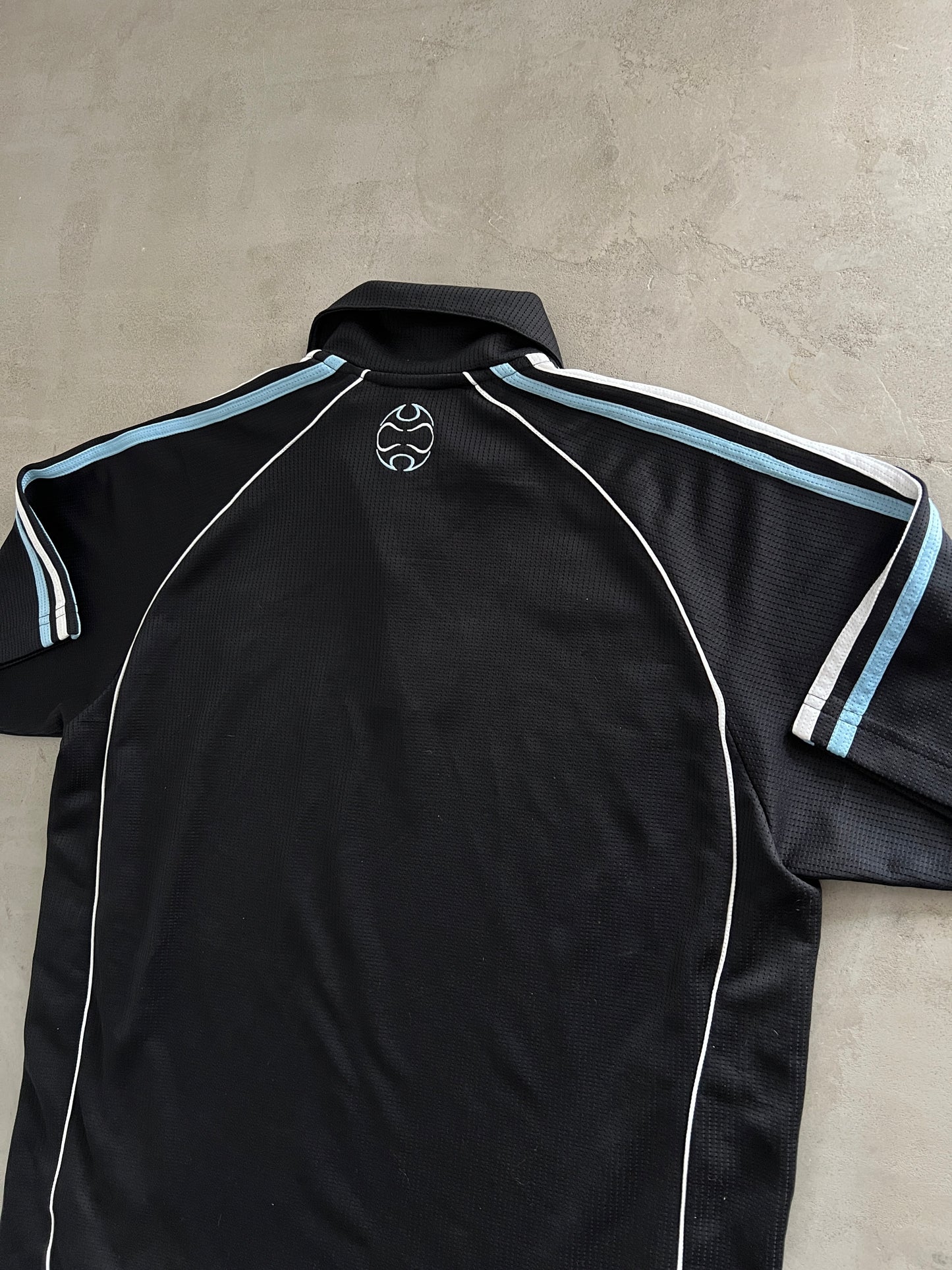 BLACK/BABY BLUE ARGENTINA POLO JERSEY - 2000S - L