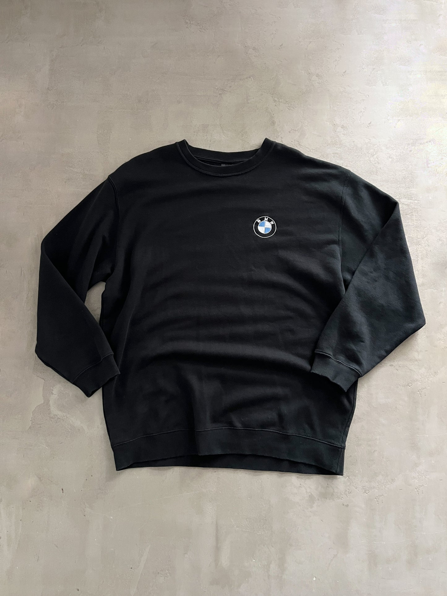 BLACK BMW SWEATER - 1990S - XXL