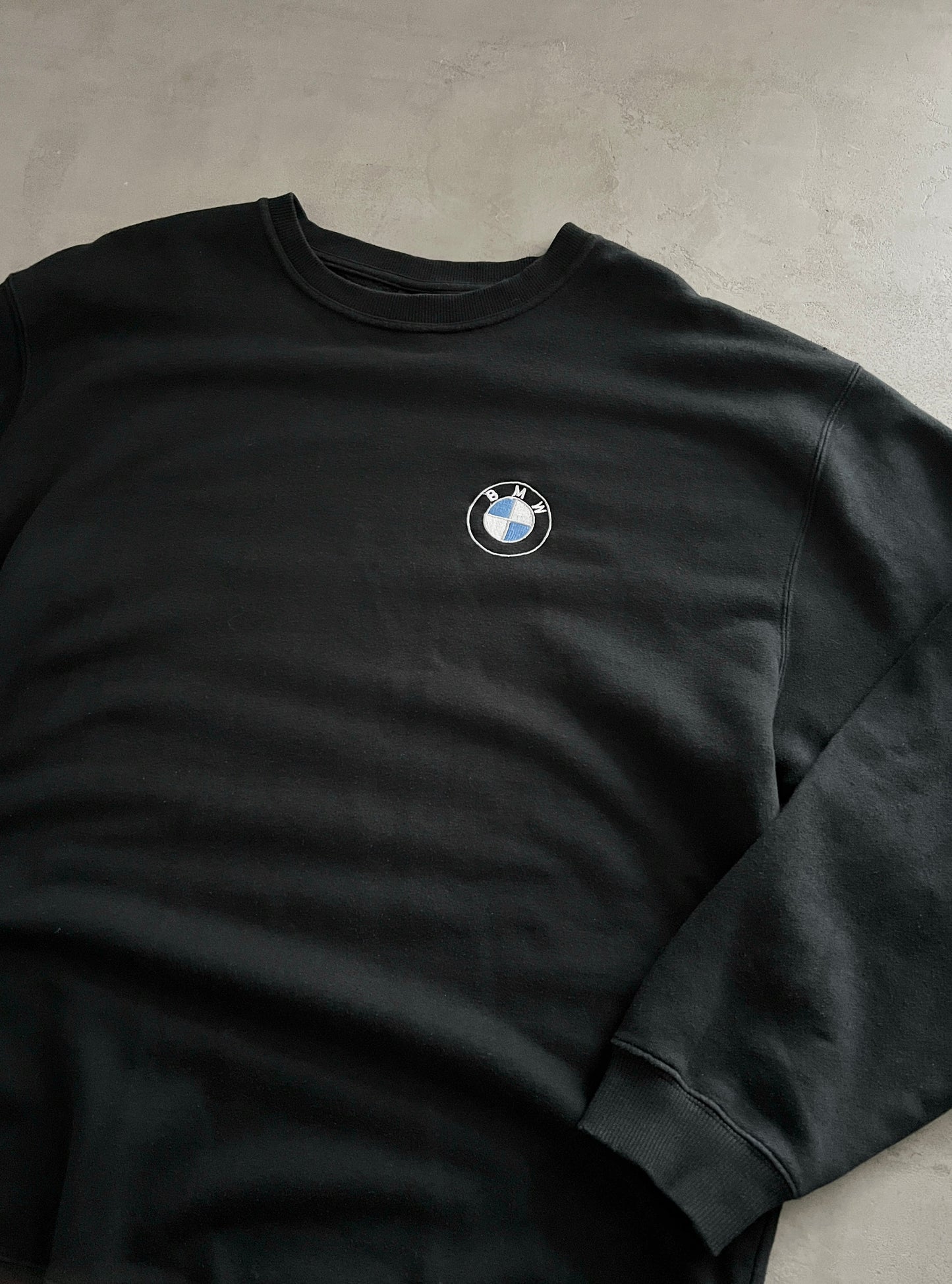 BLACK BMW SWEATER - 1990S - XXL