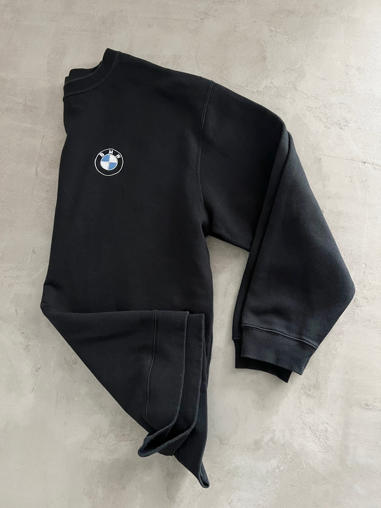 BLACK BMW SWEATER - 1990S - XXL