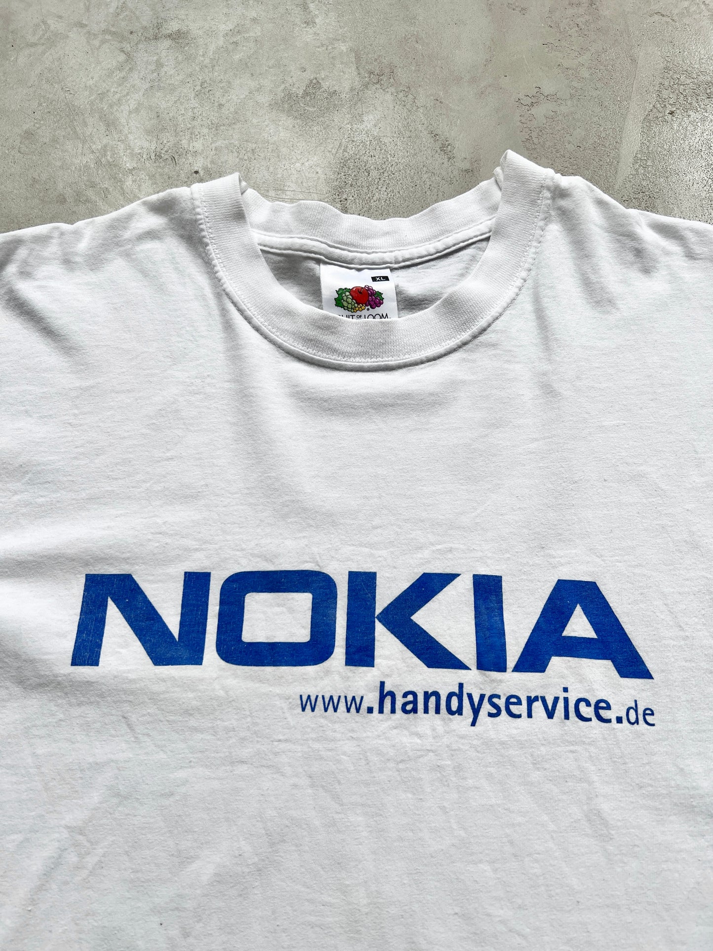 WHITE NOKIA PROMO TEE - 2000S - L/XL