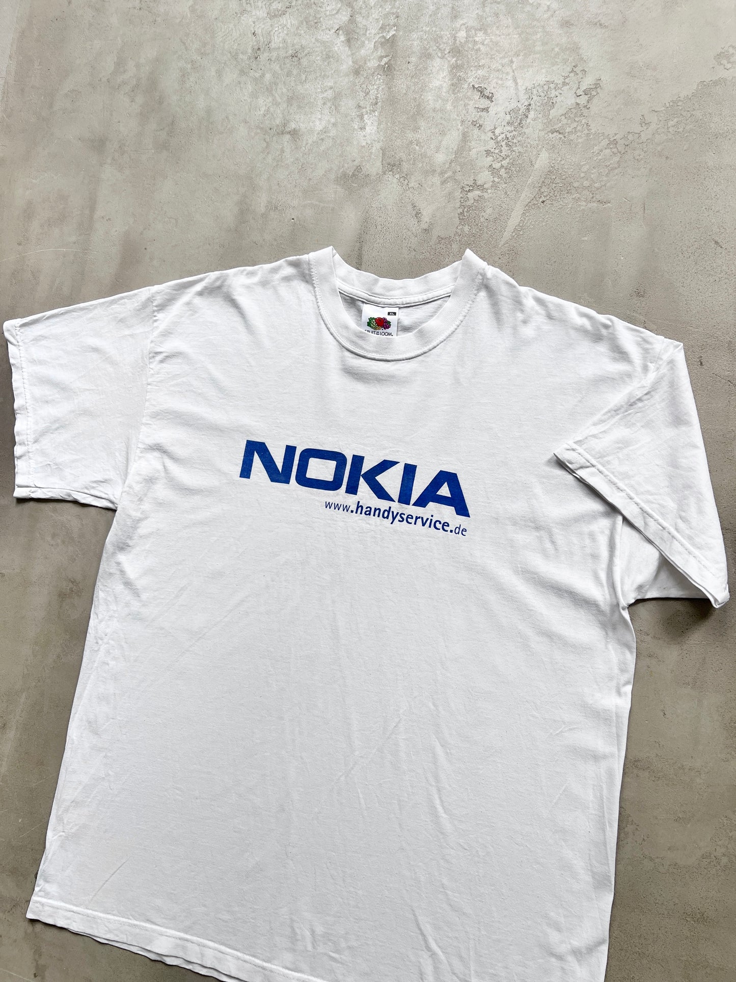 WHITE NOKIA PROMO TEE - 2000S - L/XL