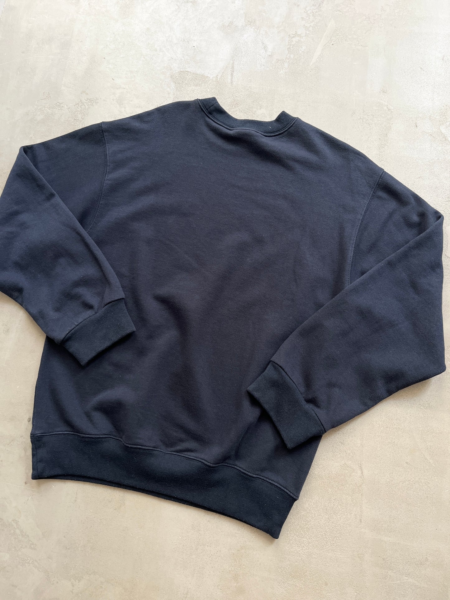 FADED BLACK ROLLS ROYCE SWEATER - 1990S - L