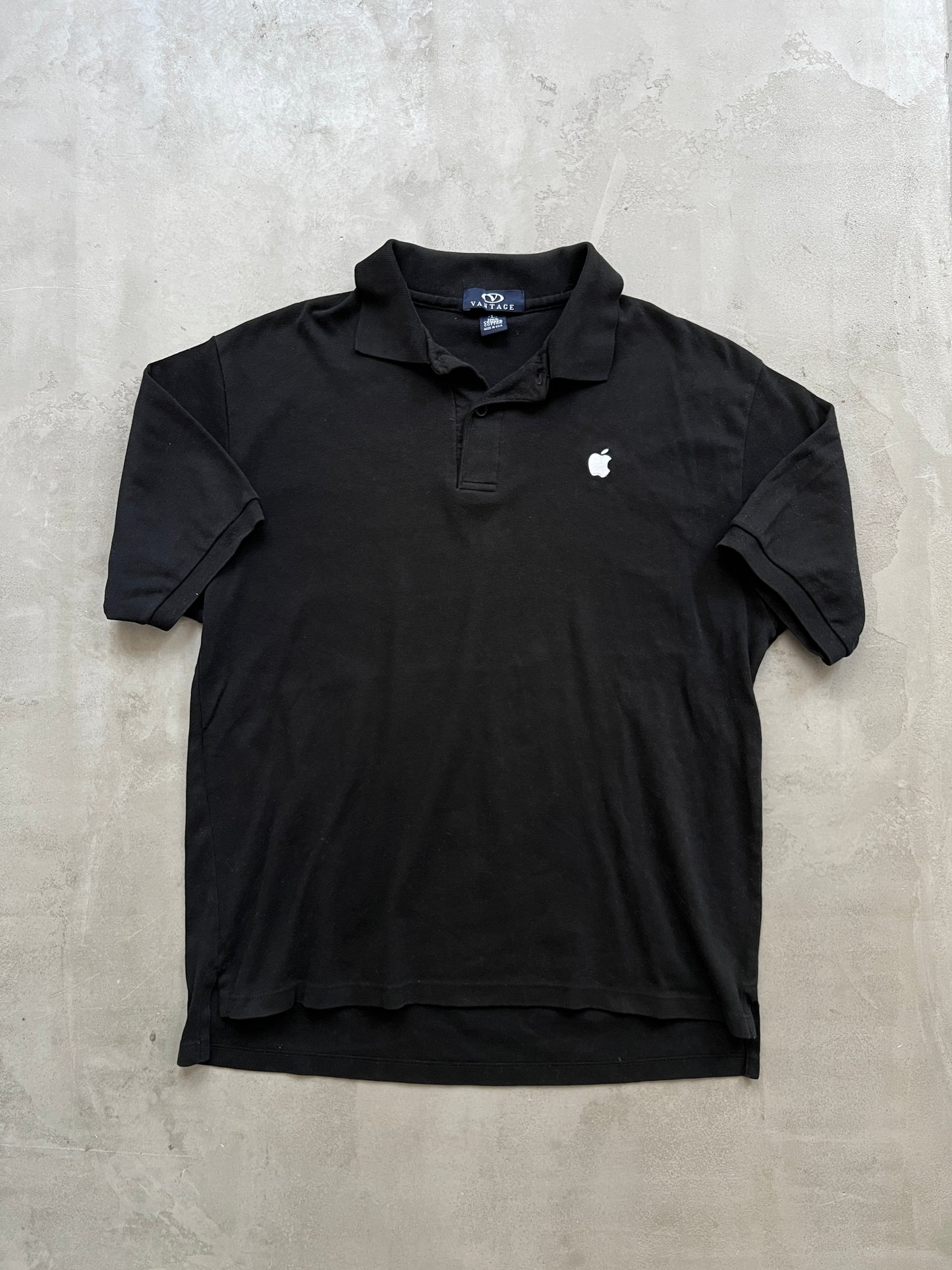 BLACK APPLE PROMO POLO - 2000S - L