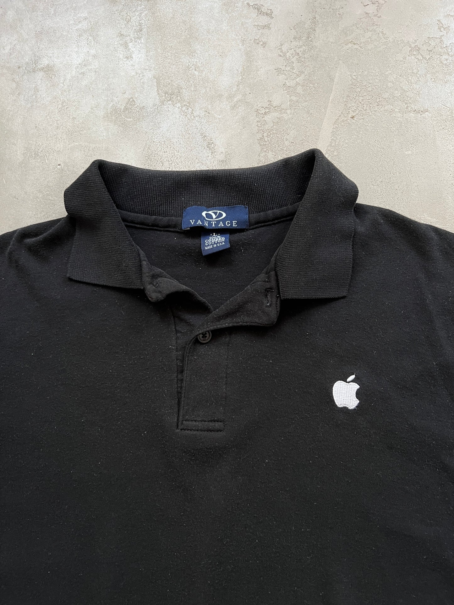 BLACK APPLE PROMO POLO - 2000S - L