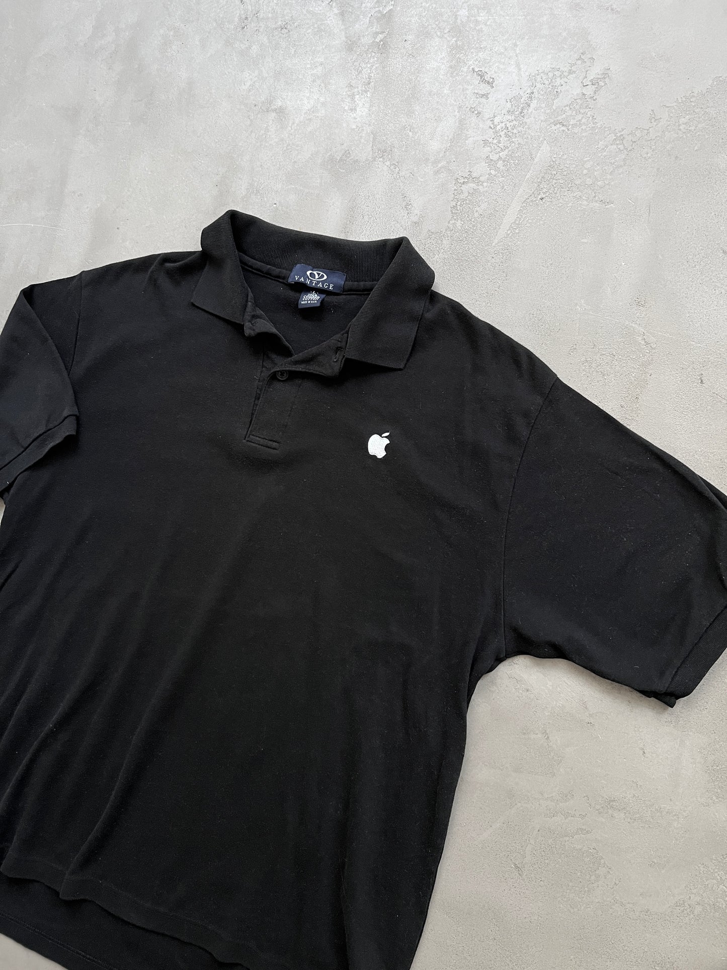 BLACK APPLE PROMO POLO - 2000S - L