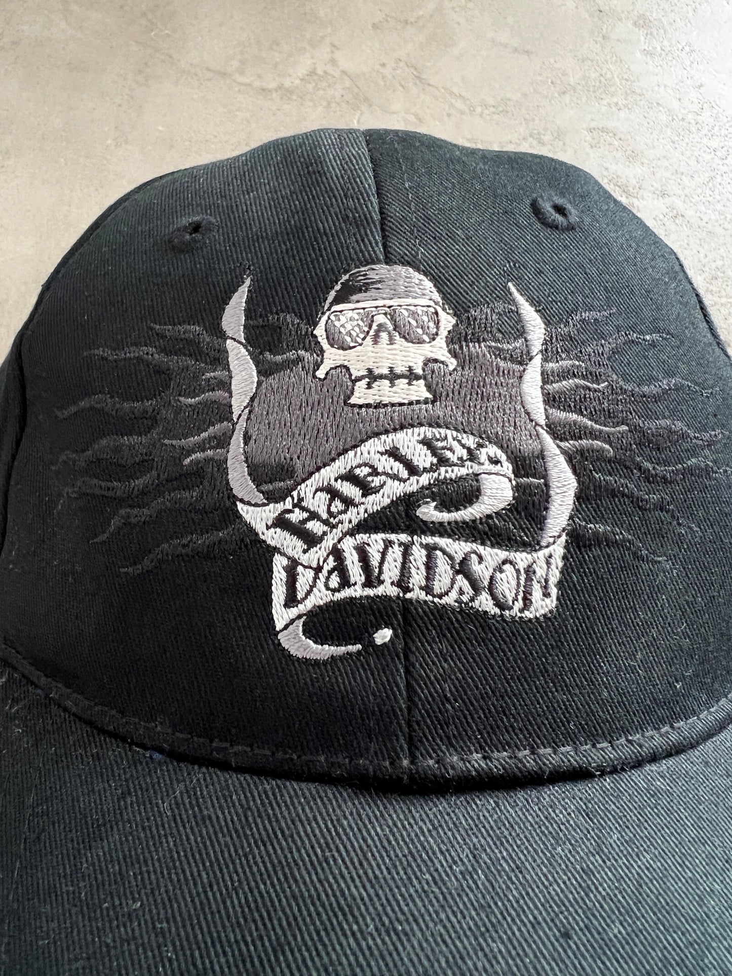 BLACK HARLEY DAVIDSON CAP - 1990S