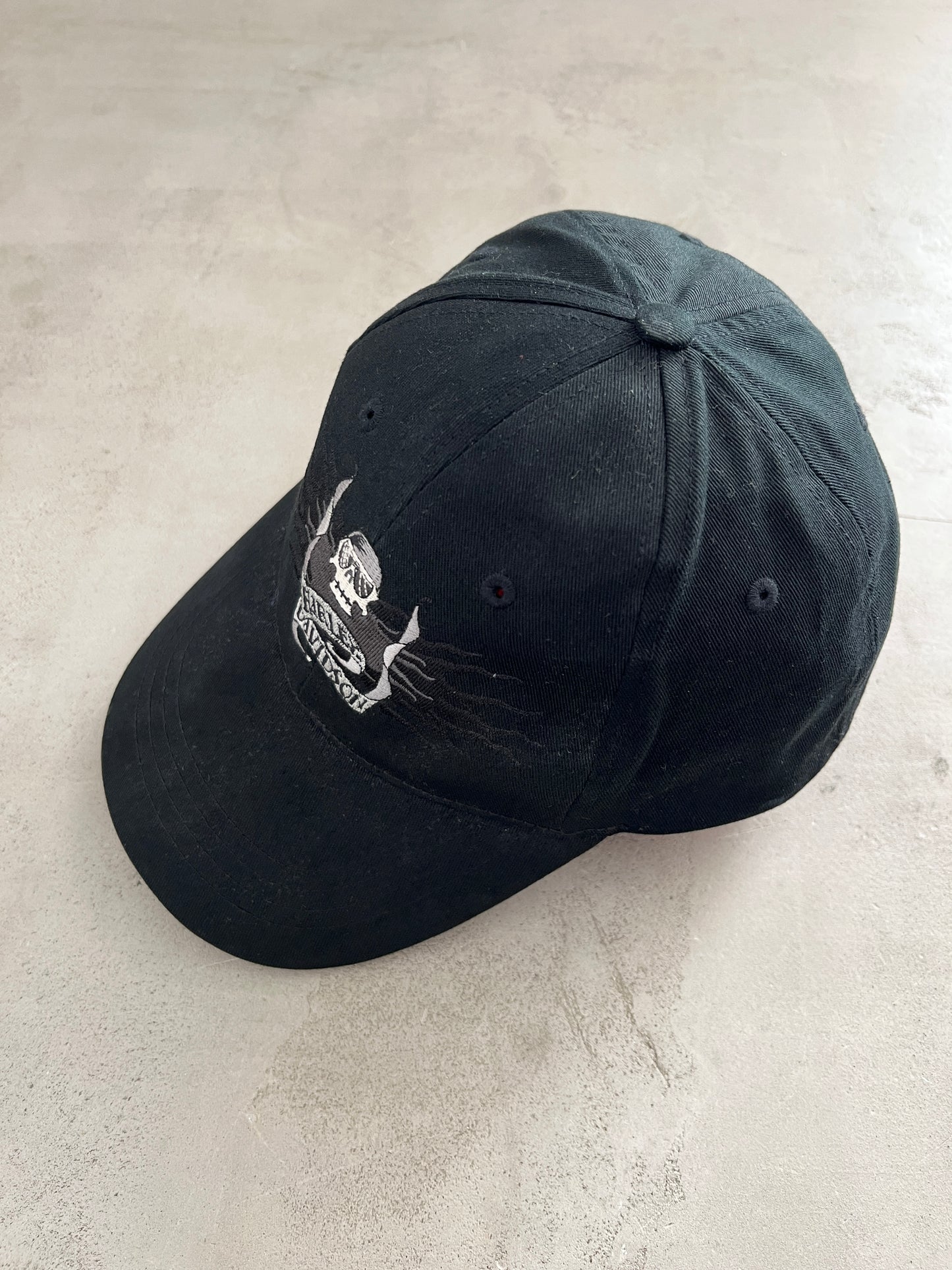 BLACK HARLEY DAVIDSON CAP - 1990S