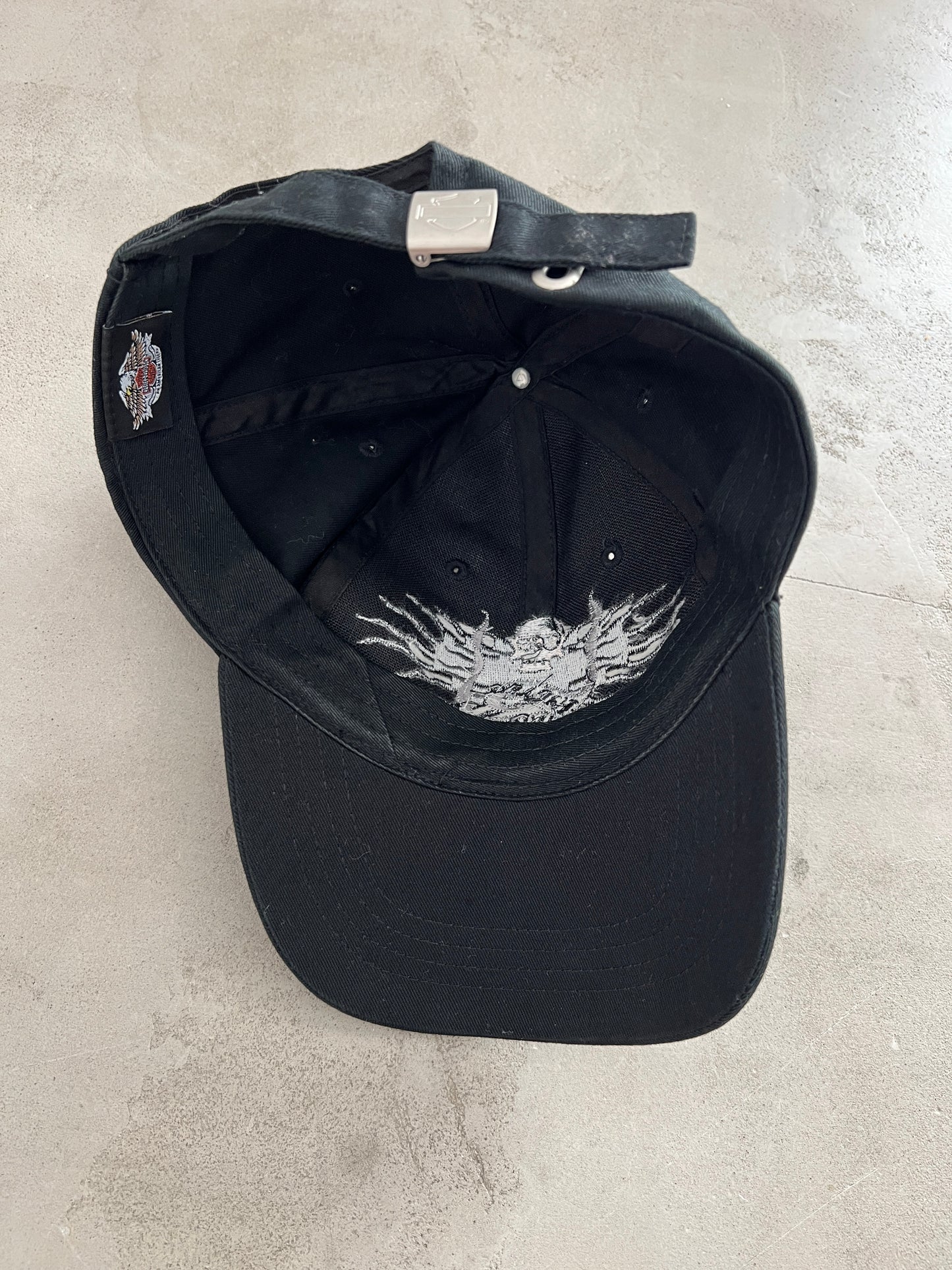 BLACK HARLEY DAVIDSON CAP - 1990S