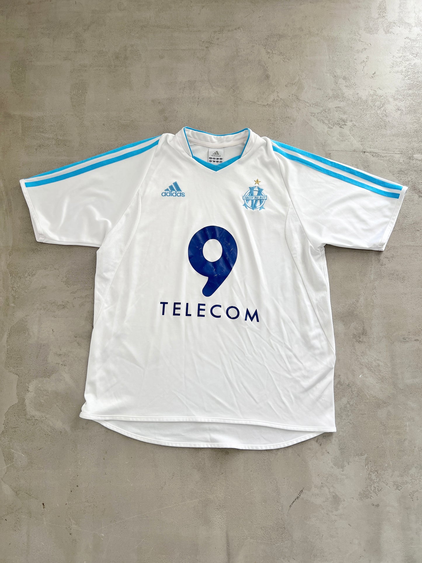 WHITE/BABY BLUE MARSEILLE JERSEY - 2000S - M/S