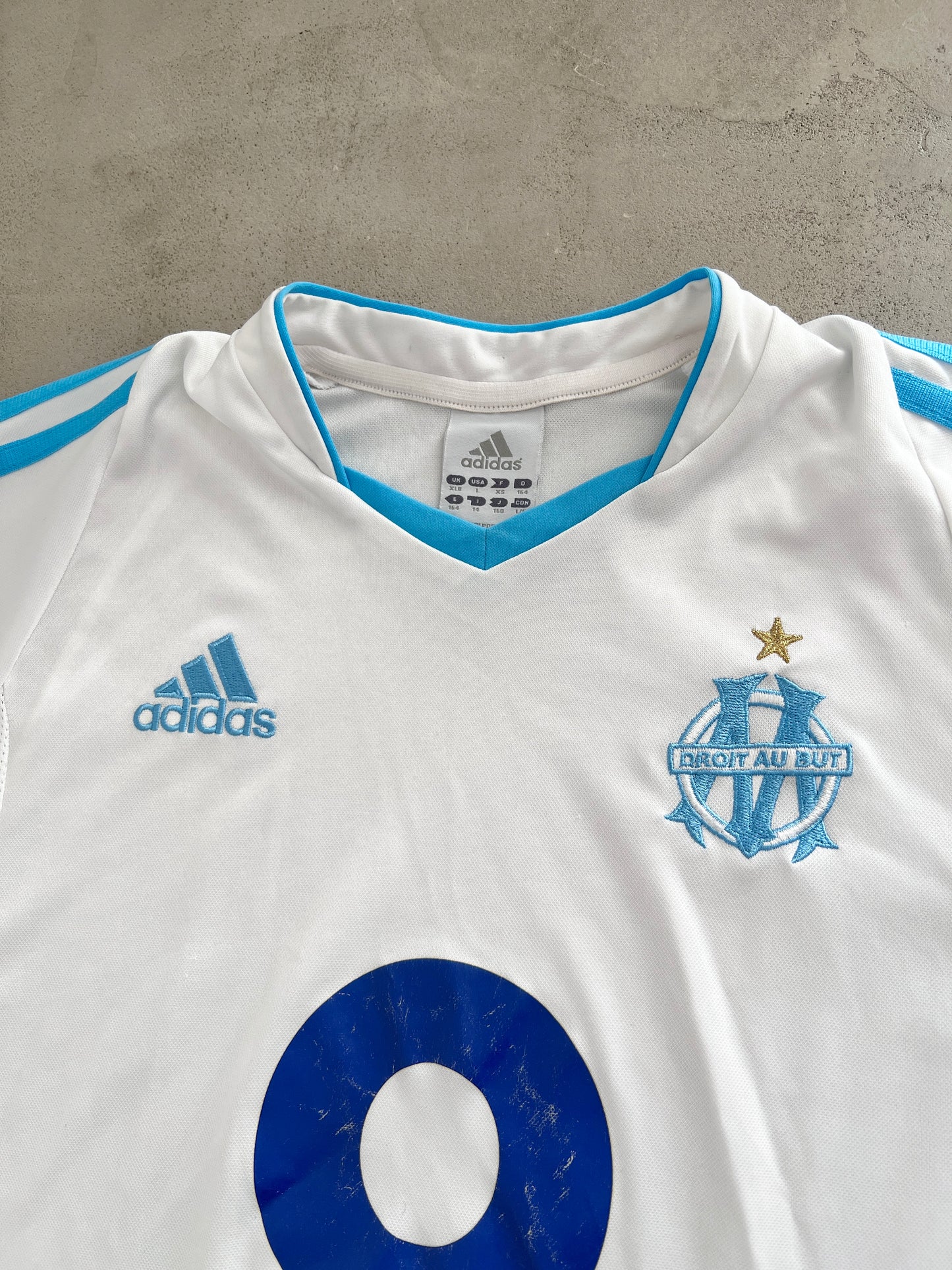 WHITE/BABY BLUE MARSEILLE JERSEY - 2000S - M/S