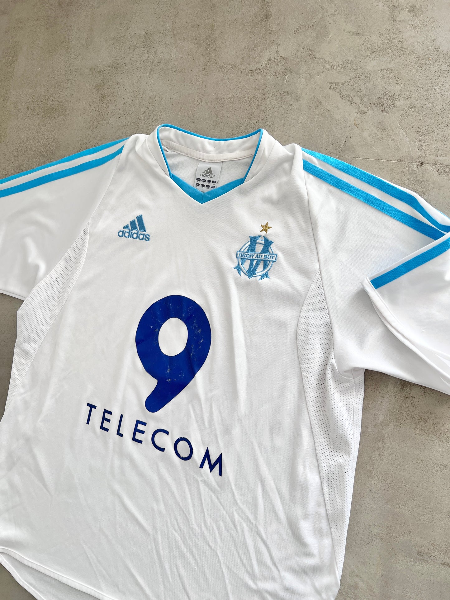 WHITE/BABY BLUE MARSEILLE JERSEY - 2000S - M/S