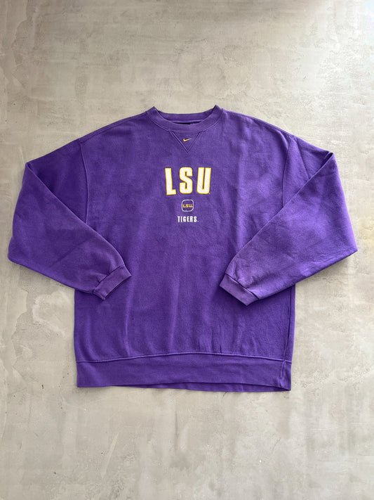 PURPLE NIKE LSU SWEATER - 1990S - XXL