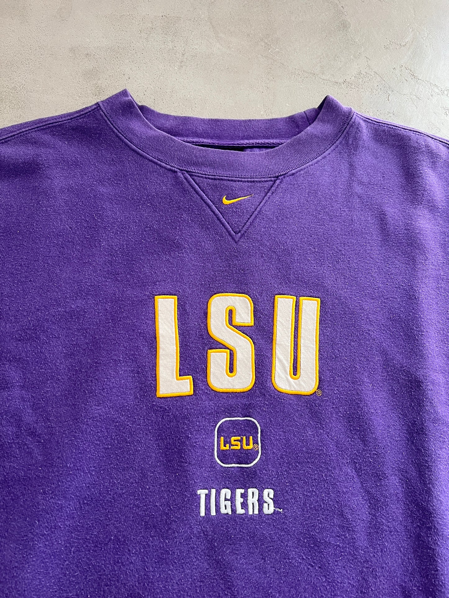 PURPLE NIKE LSU SWEATER - 1990S - XXL