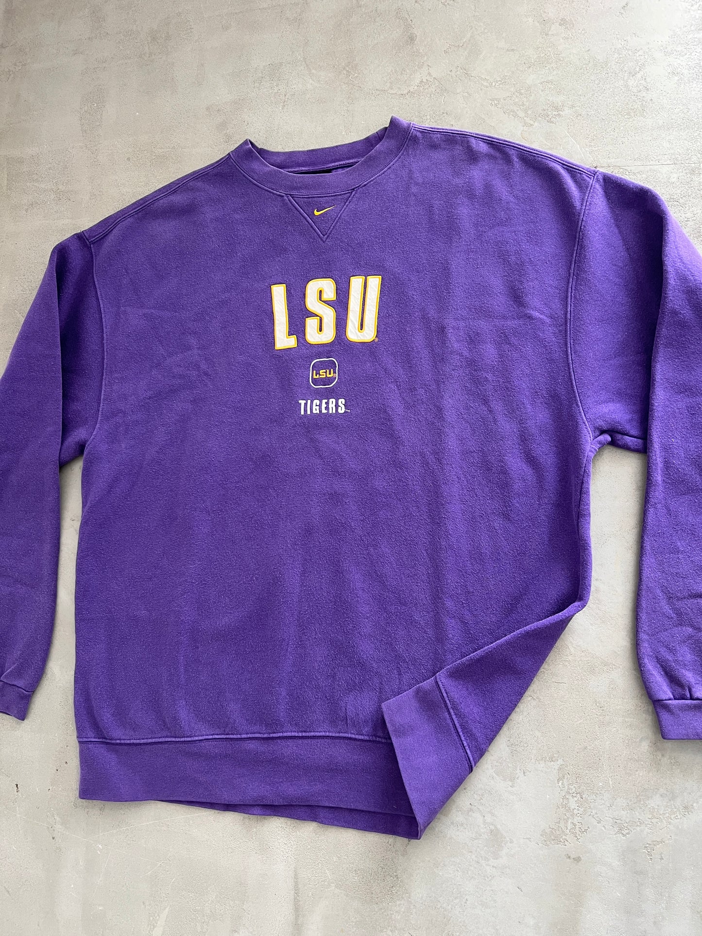 PURPLE NIKE LSU SWEATER - 1990S - XXL