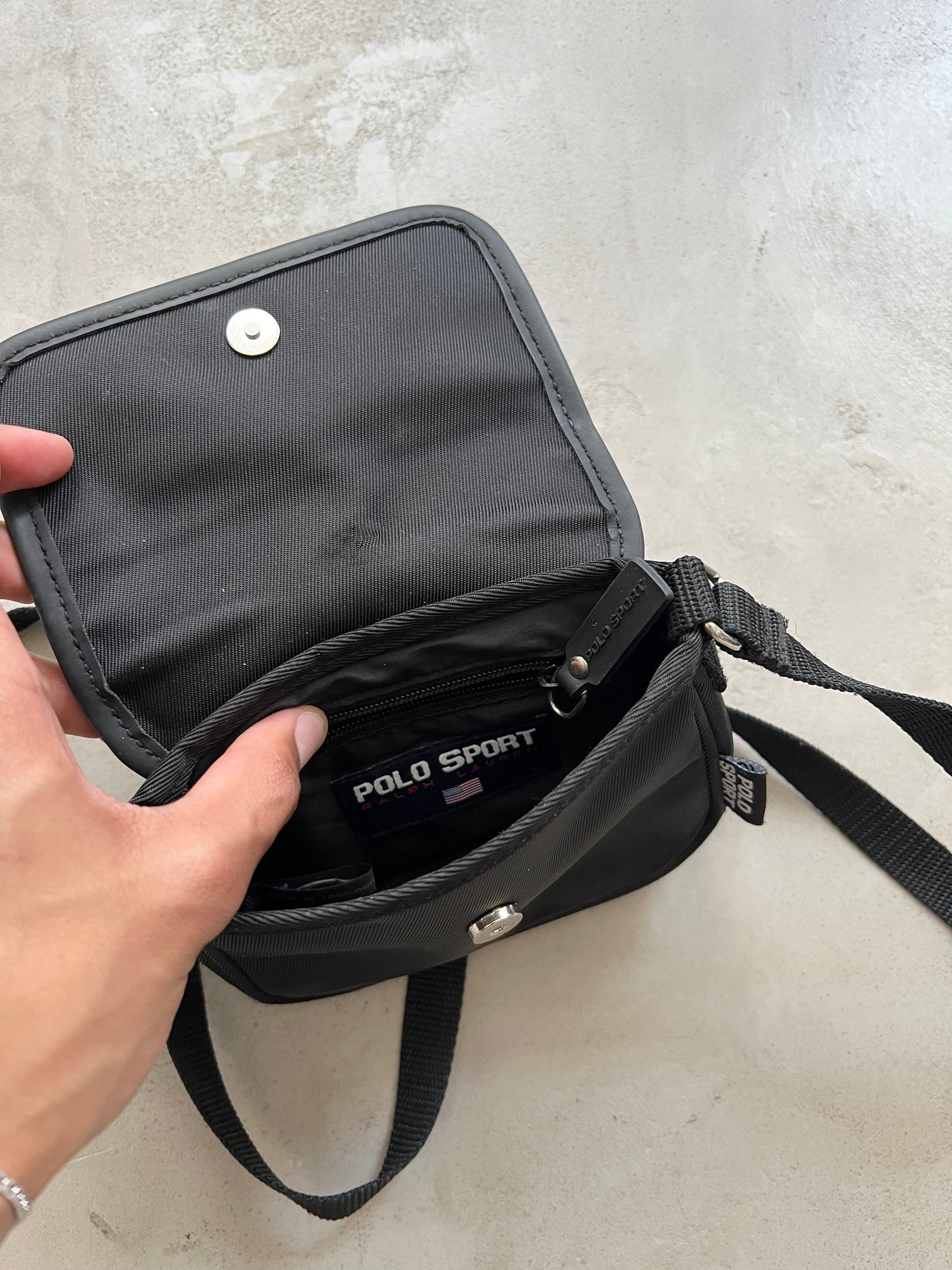 BLACK POLO SPORT BAG - 2000S