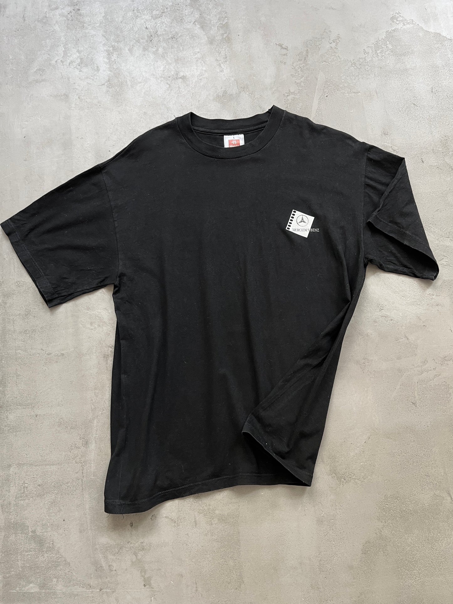 BLACK MERCEDES BENZ TEE - 1990S - L