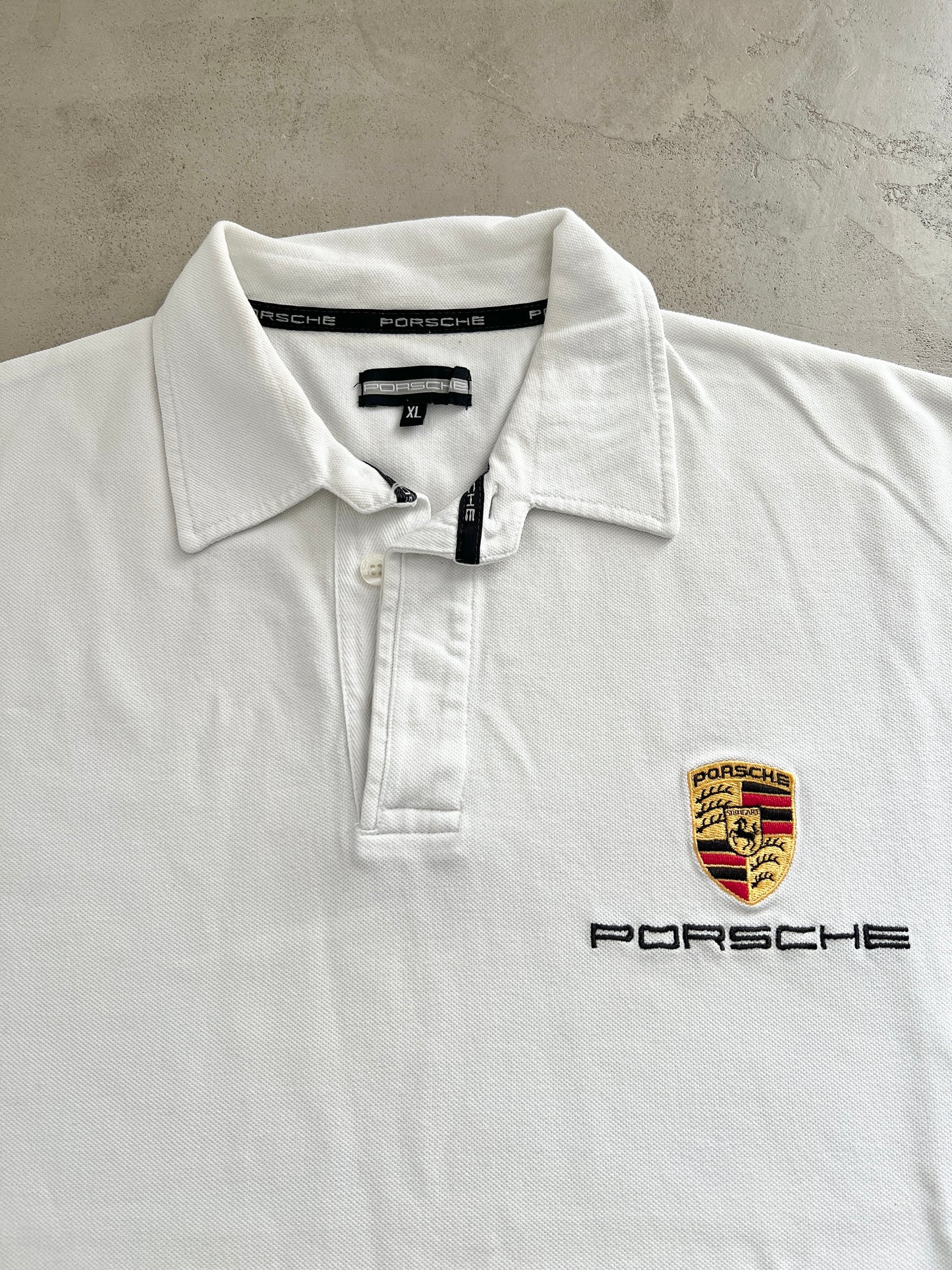 WHITE PORSCHE POLO - 1990S - L