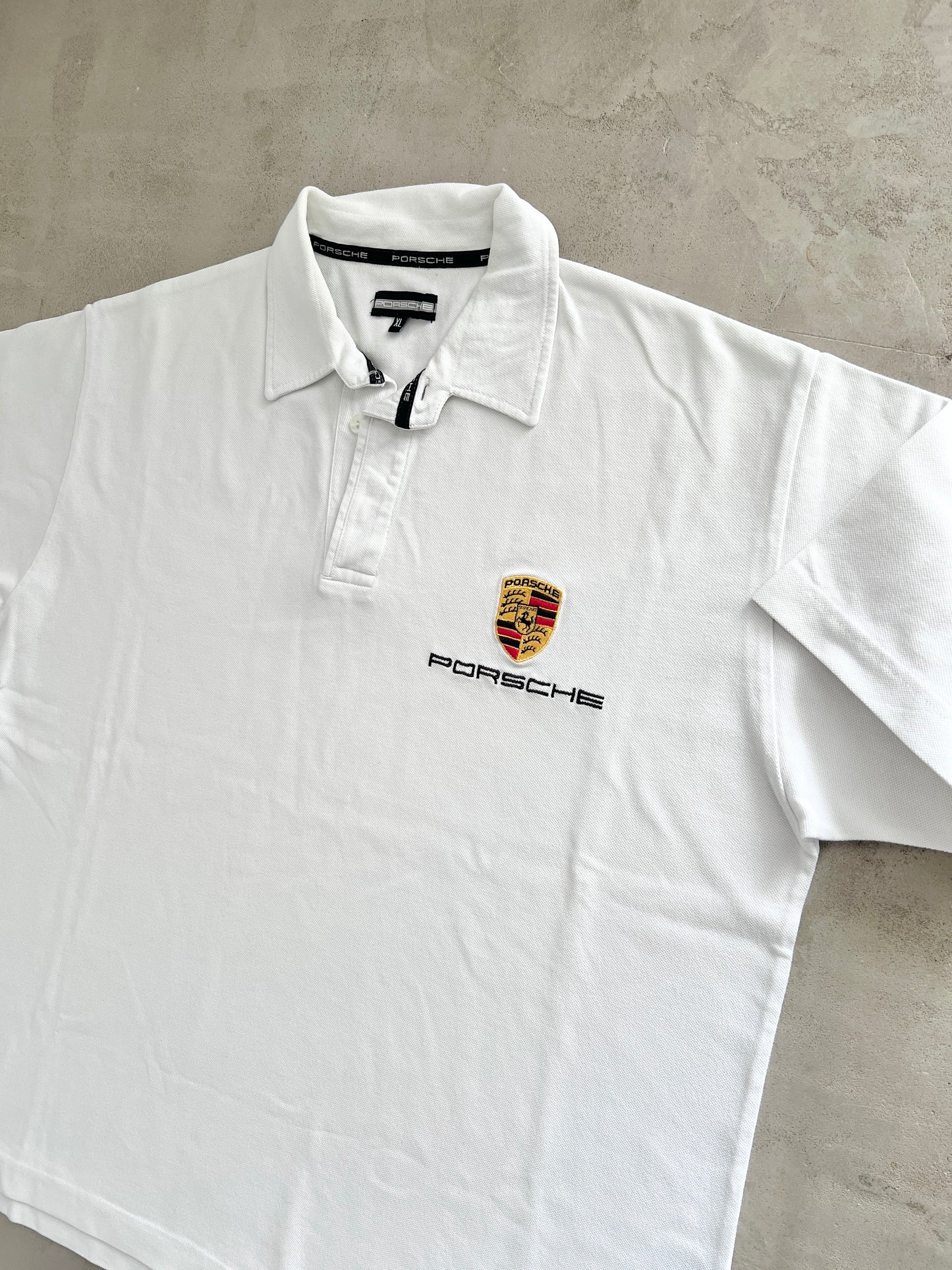 WHITE PORSCHE POLO - 1990S - L