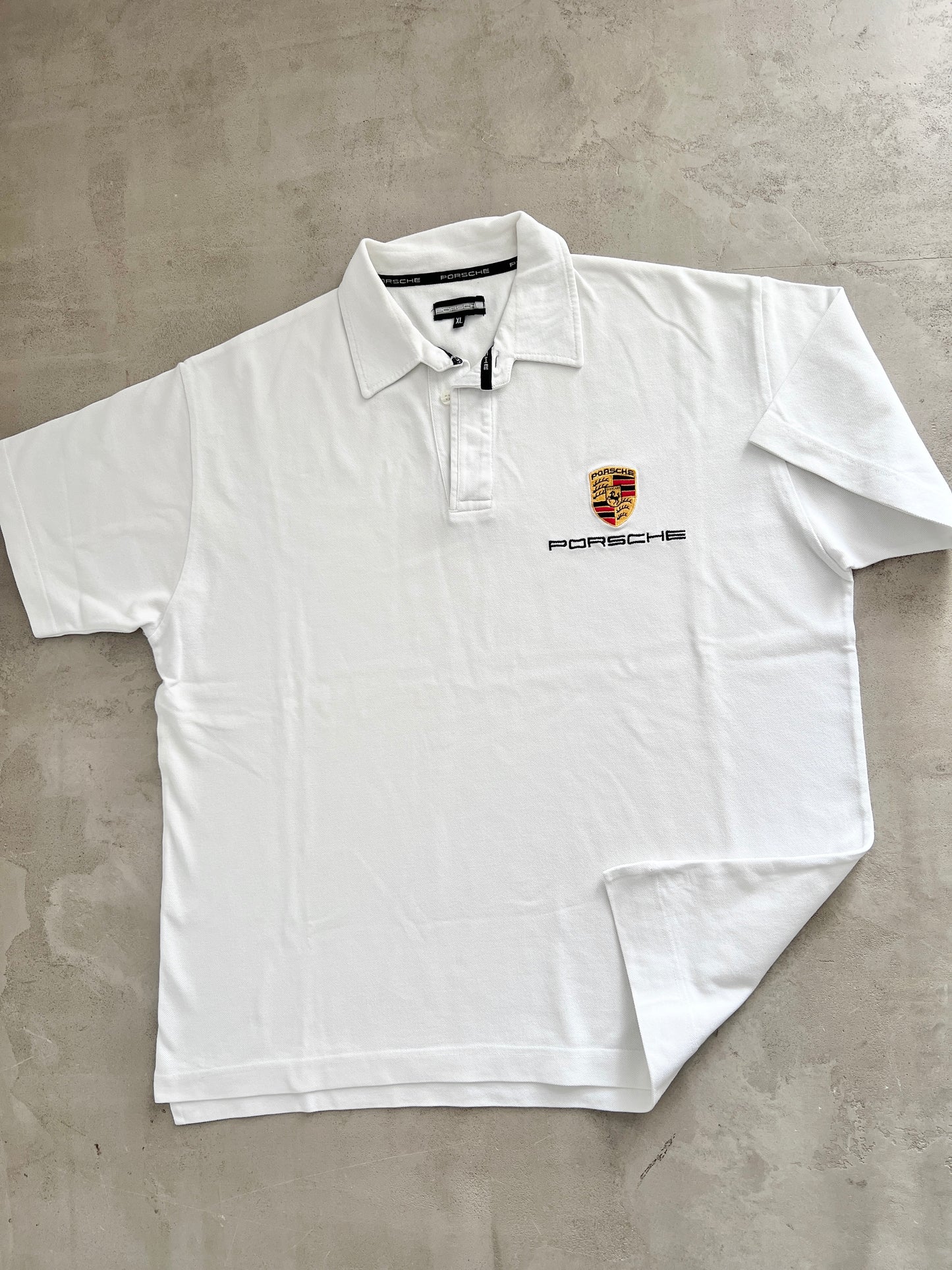 WHITE PORSCHE POLO - 1990S - L