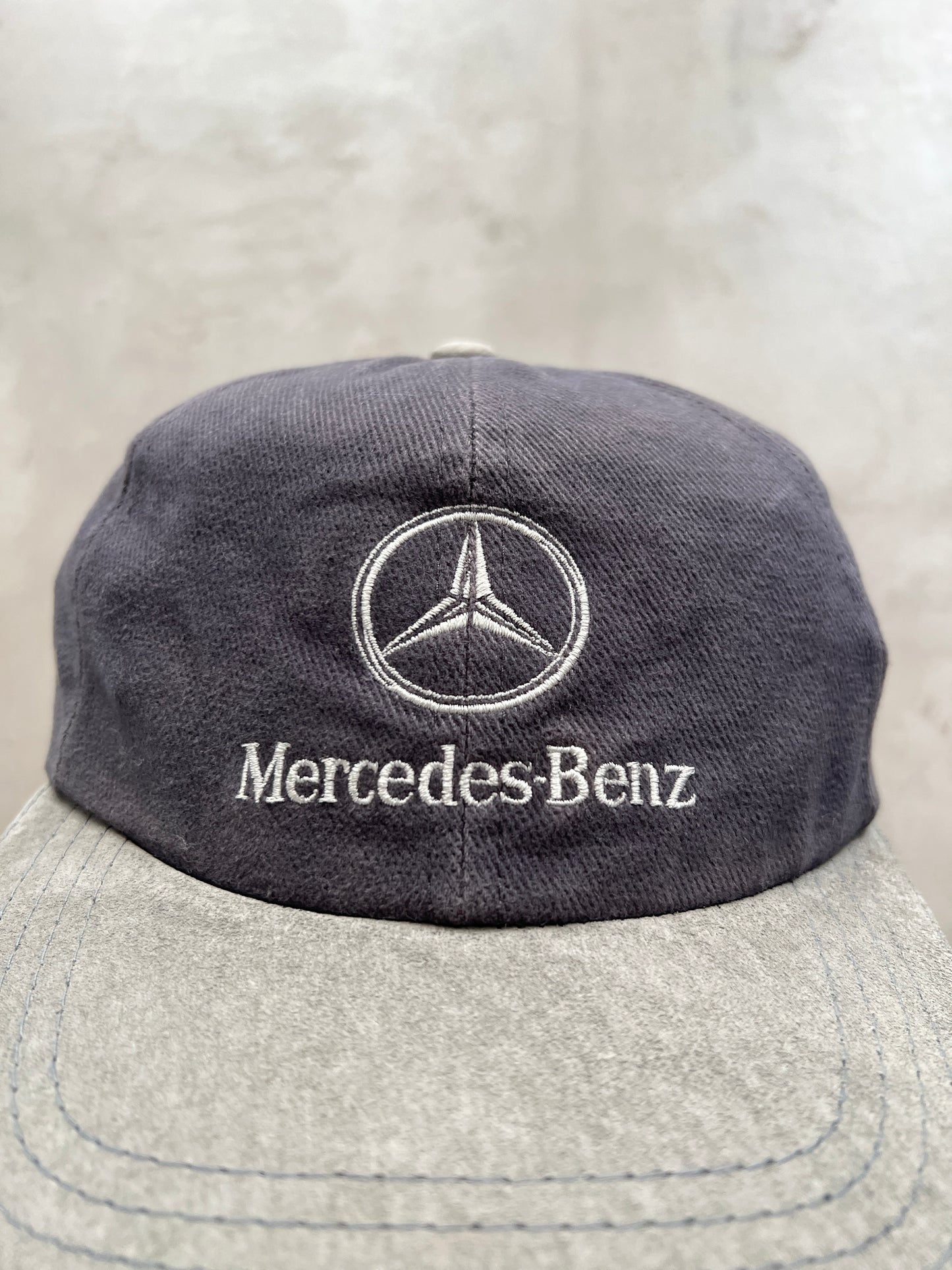 GREY TWO TONED MERCEDES BENZ CAP - 1990S