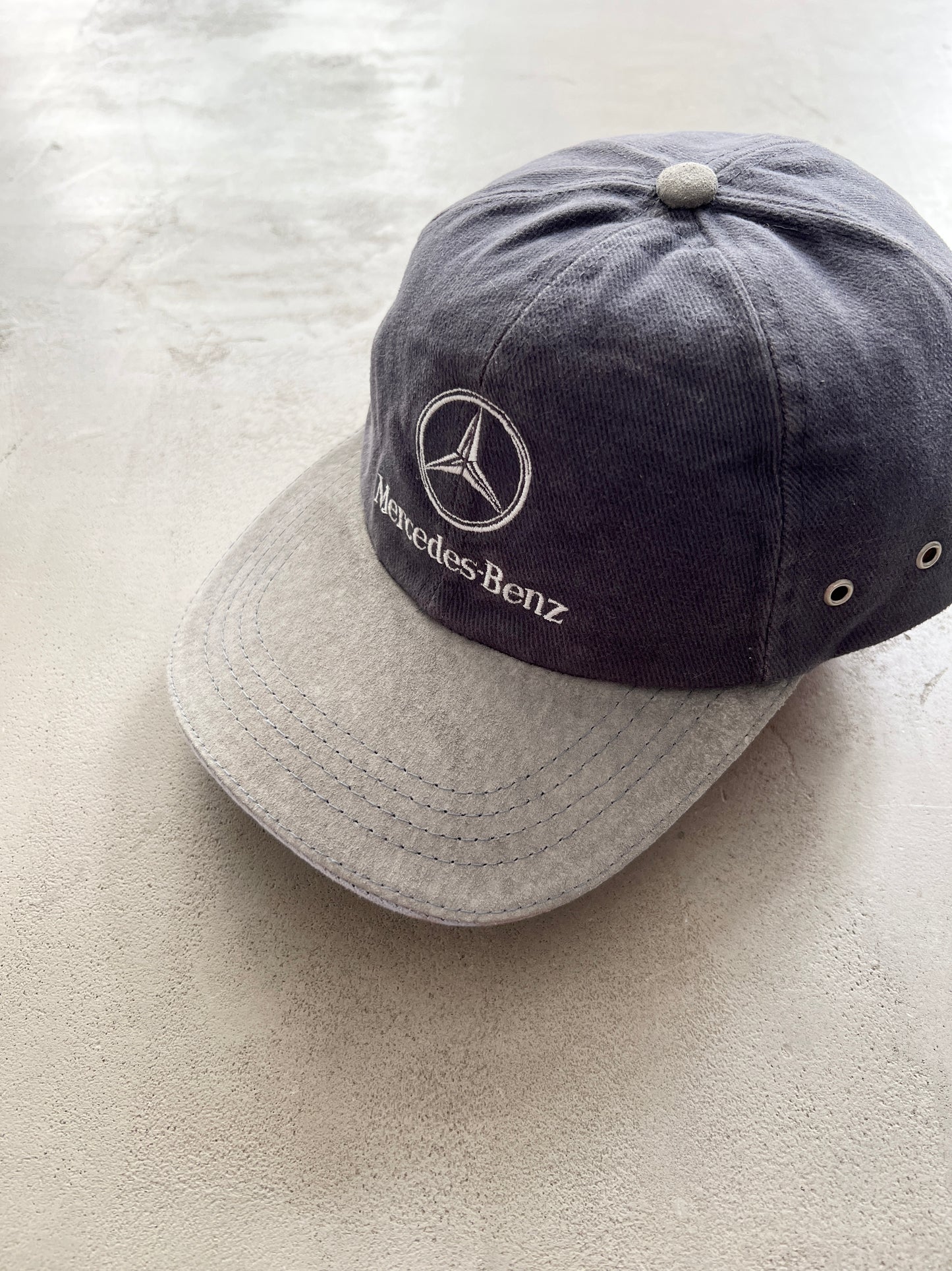 GREY TWO TONED MERCEDES BENZ CAP - 1990S