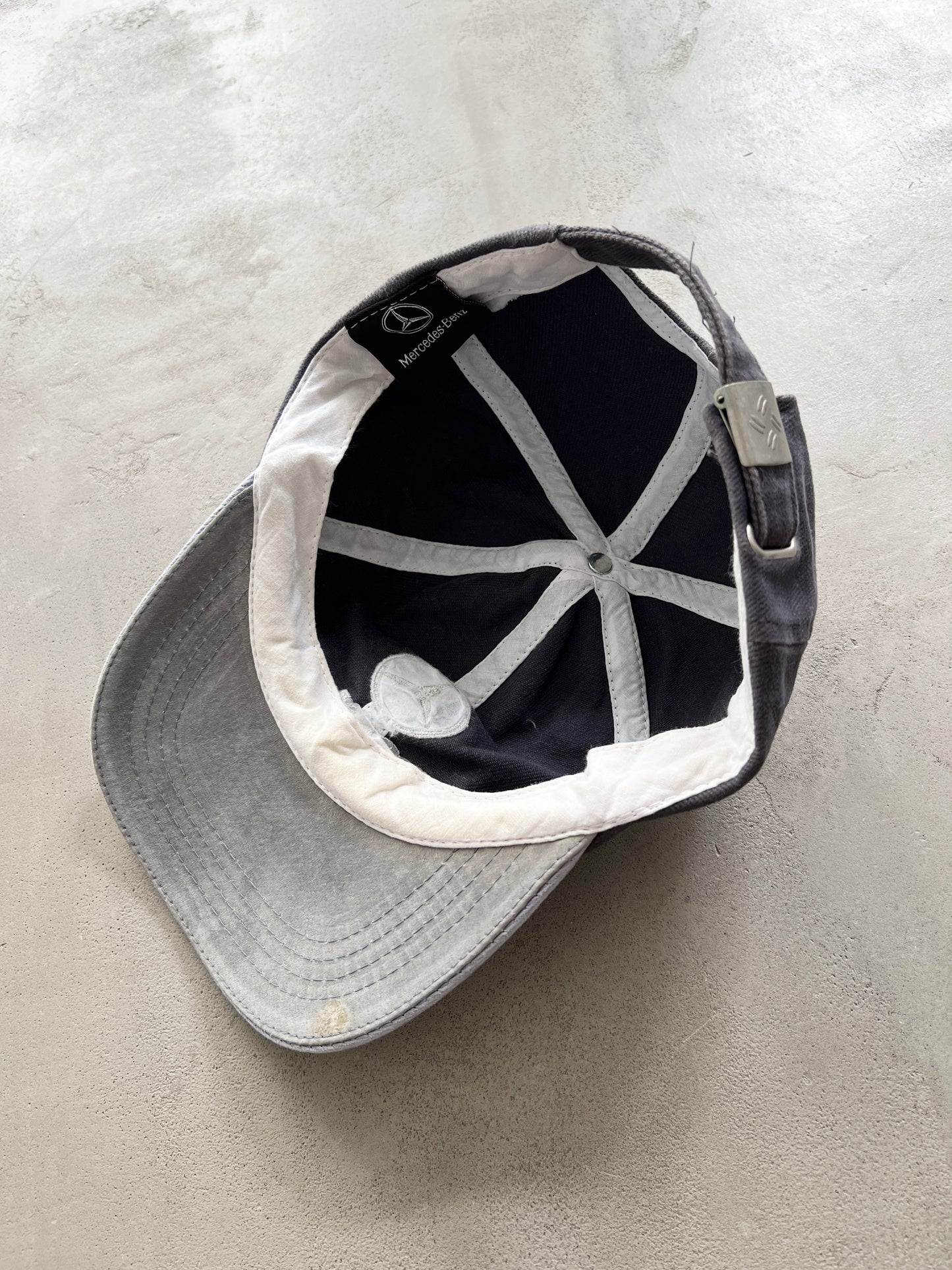 GREY TWO TONED MERCEDES BENZ CAP - 1990S