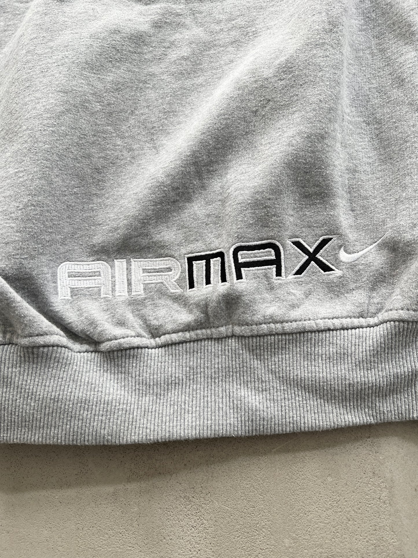 GREY NIKE AIR MAX ZIP UP HOODIE - L/XL