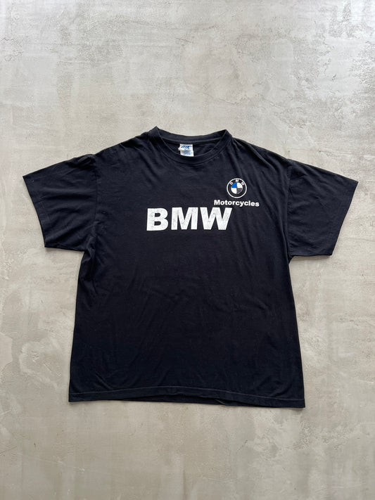 BLACK BMW MOTORCYCLES TEE - 1990S - S/M