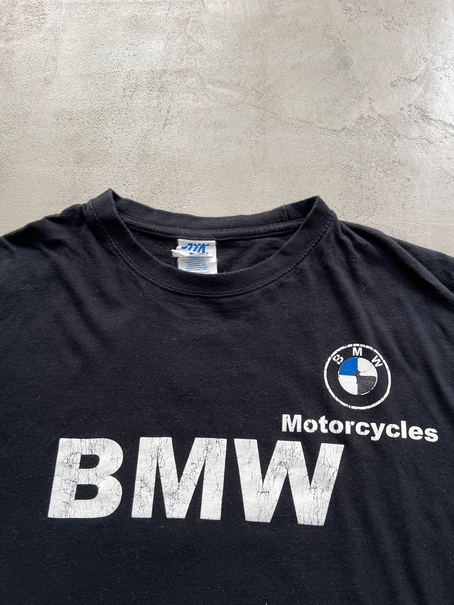 BLACK BMW MOTORCYCLES TEE - 1990S - S/M