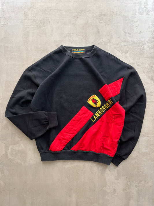 BLACK LAMBORGHINI SWEATER - 1990S - M/L